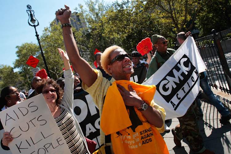 AIDS Activists Hold March And Rally In New York City