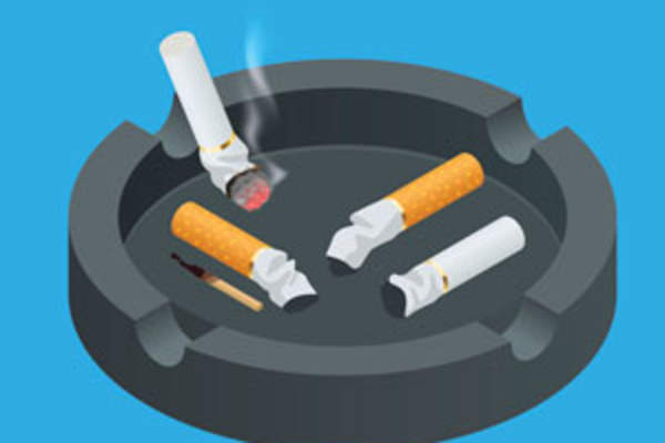 Rendering of cigarettes in an ashtray