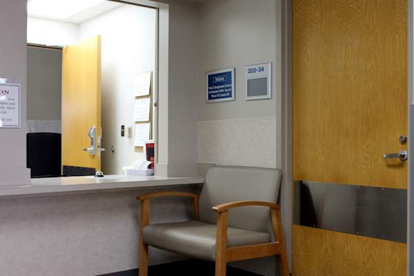 empty clinic waiting area