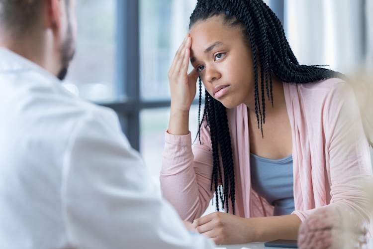 worried Black patient