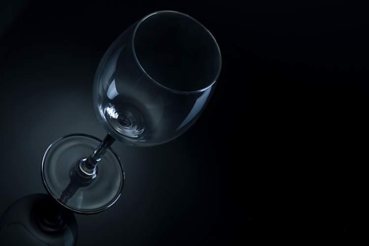 empty wine glass