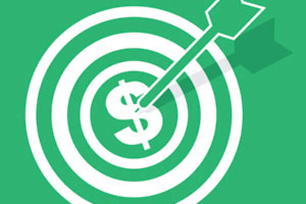 Bullseye with dollar sign