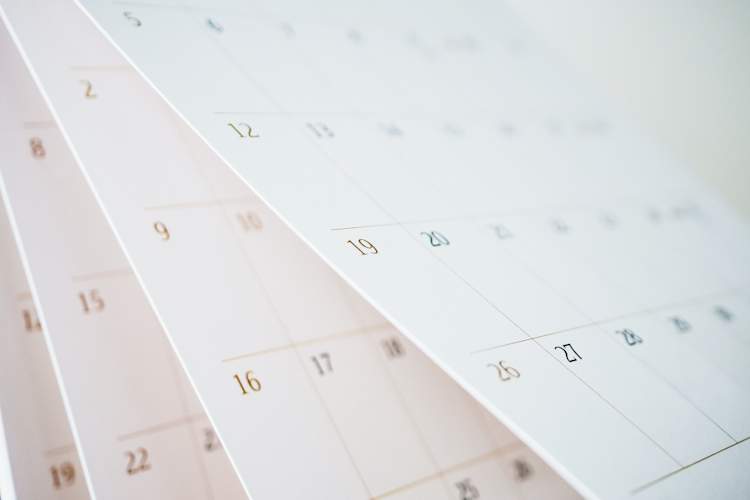 monthly calendar