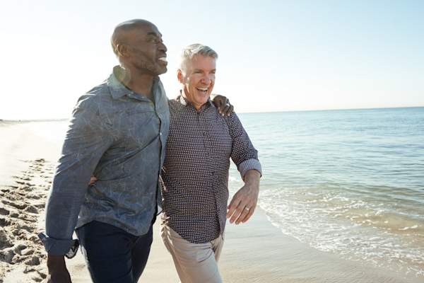men on beach