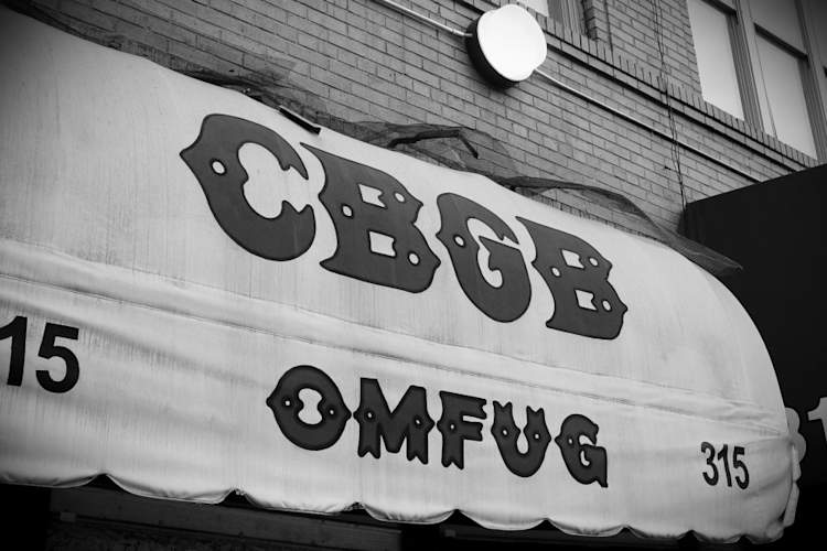 CBGB, New York City, Manhattan, Historical New York Landmark, Black & White