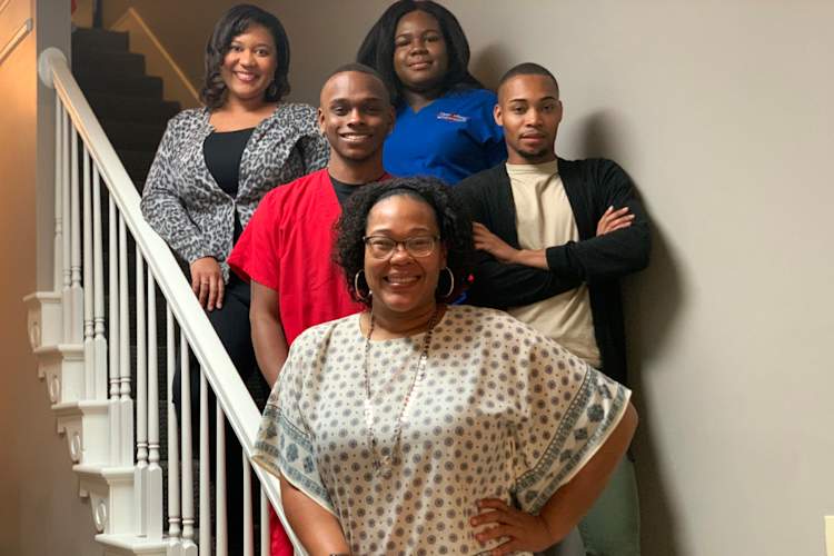 (from top left to right) Laney Henderson, Tiarra McMillan, Toni Holbrook, Aaron Jones, June Gipson credit My Brothers Keeper Inc