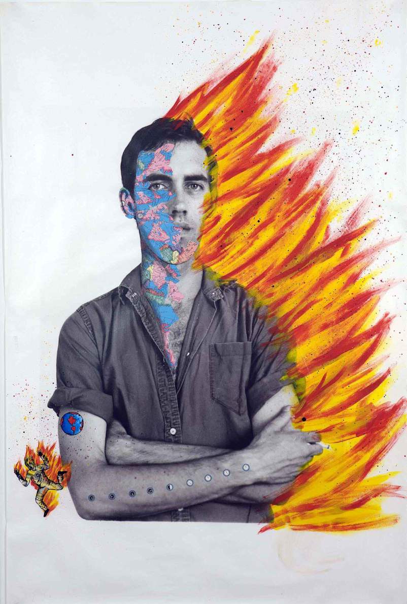 1983-85 Portrait Self Portrait of David Wojnarowicz colloboration with Tom Warren 60x40 hires copy