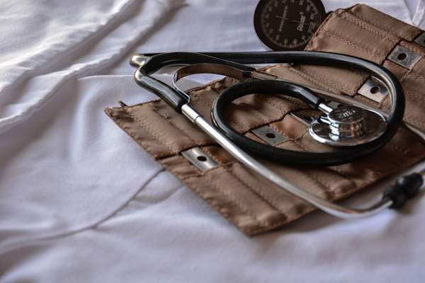 stethoscope and blood pressure measuring device