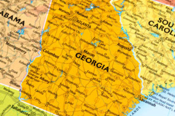 Map of U.S. Southern states