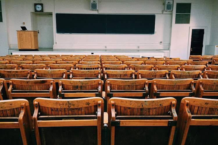 large classroom from back of room