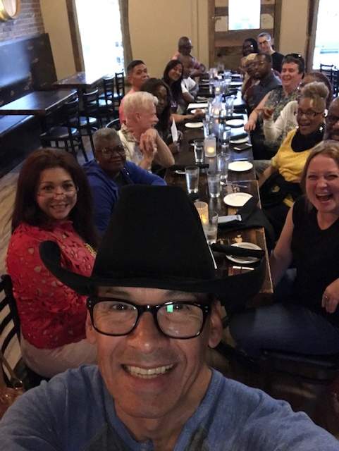 Castro-Bojorquez at a U.S. People Living with HIV Caucus retreat in 2018