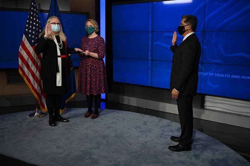 Rachel Levine, M.D., is sworn in as the U.S.'s 17th Assistant Secretary of Health
