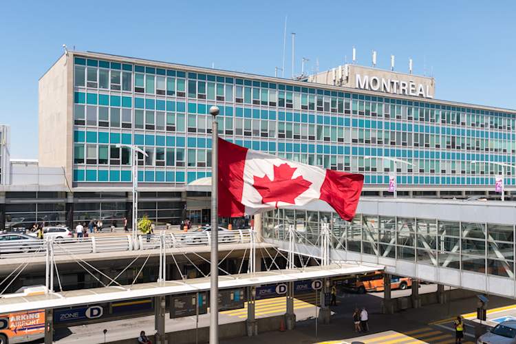 arrival Montreal airport