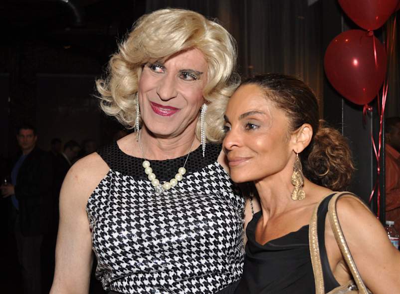 Bubba D’Licious (left) and Jasmine Guy at ARCA's Uncork a Cure fundraising event in 2011