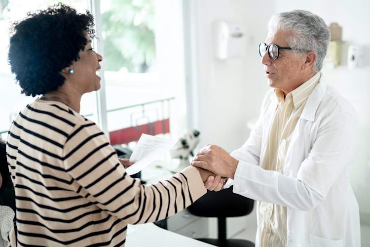 talking to doctor