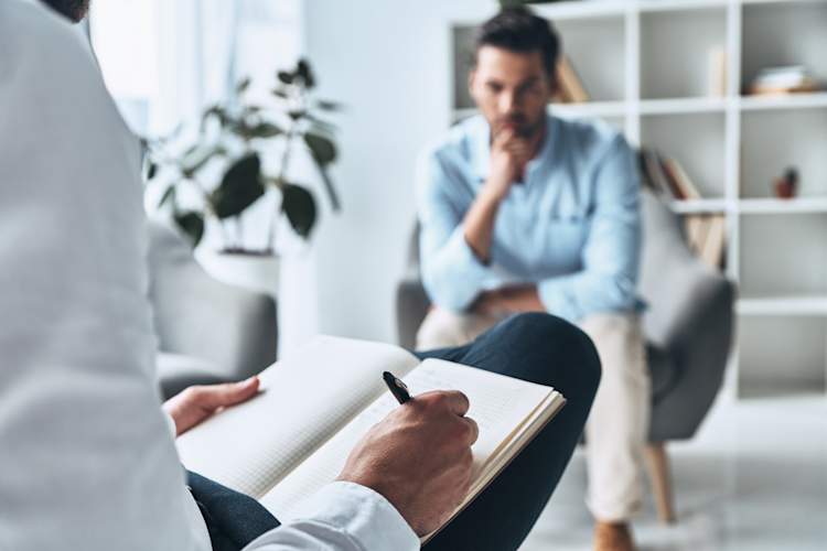 therapist with patient