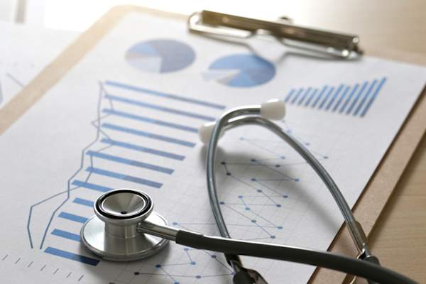 graphs and stethoscope