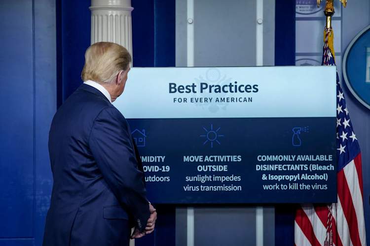 press briefing back turned