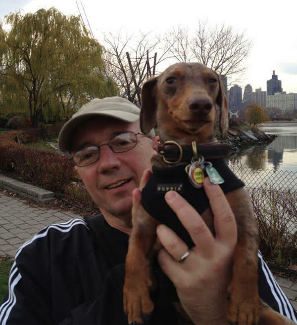 Ken Robinson with his dog