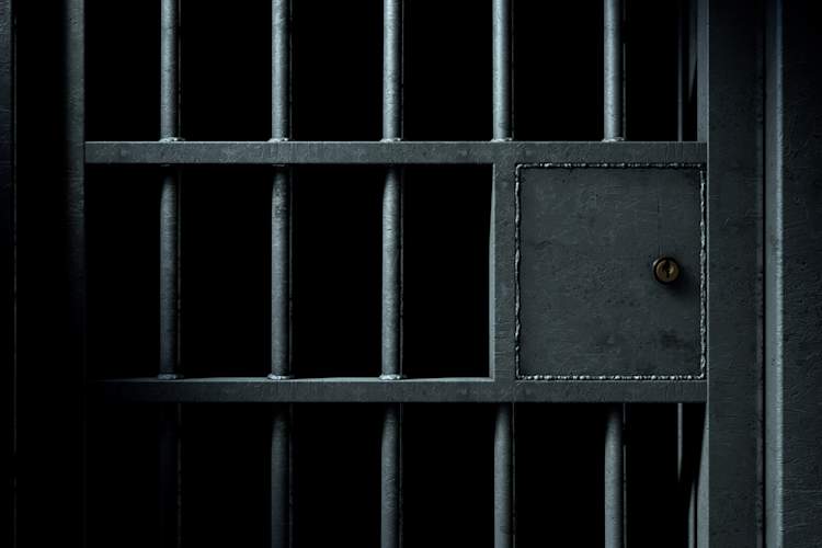 Jail Cell Door And Welded Iron Bars