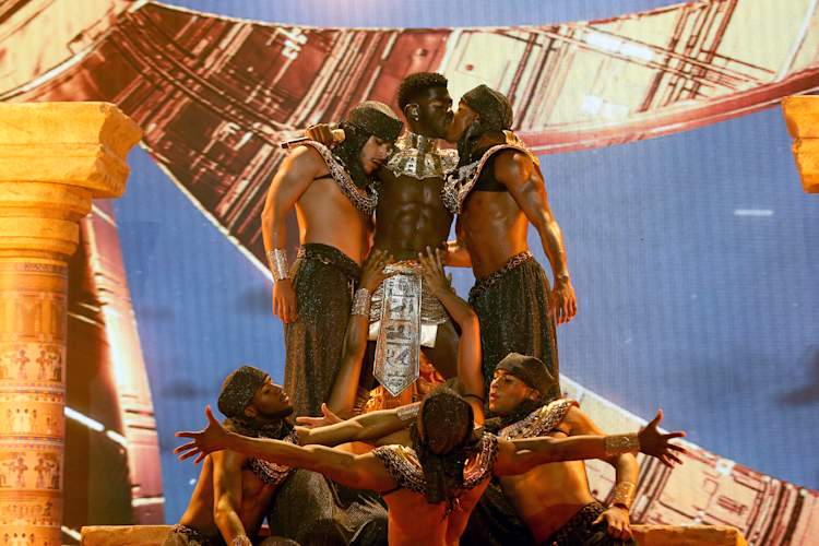 Lil Nas X performs at the 2021 BET Awards.