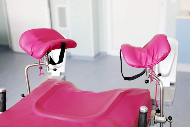 Gynecological chair in doctor's office