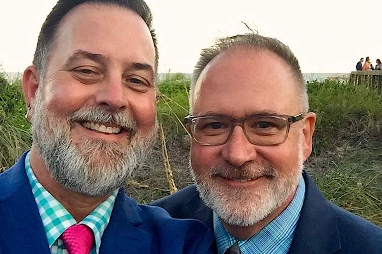 Peter Stinner with his husband, Jeff Graham.