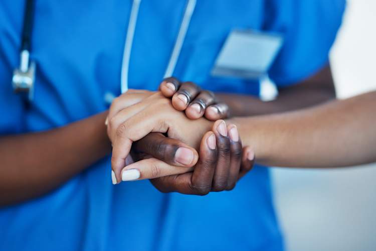 nurse patient hands
