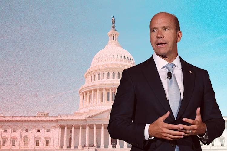John Delaney superimposed over Capitol building