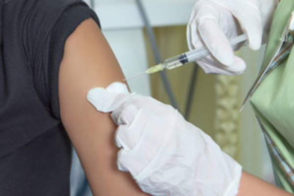 A person receiving an injection