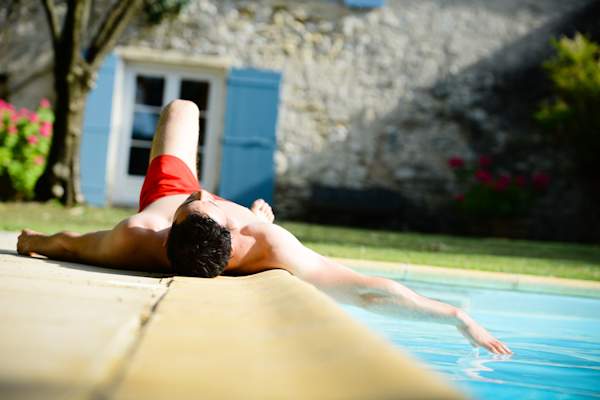 man on vacation