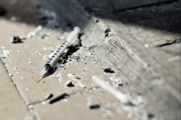 injection needle for drug use on street