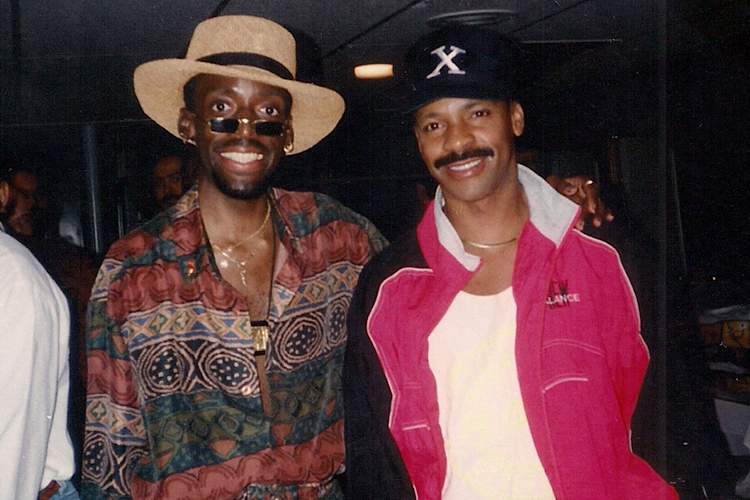 Dwayne Brown (L) and friend, early 90s.