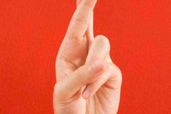 crossed fingers