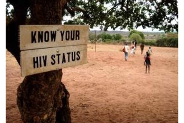 Know Your Status sign in Zambia