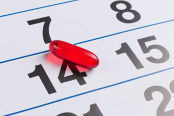 pill on calendar