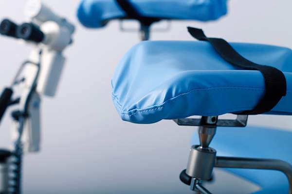 Stirrups in gynecological office