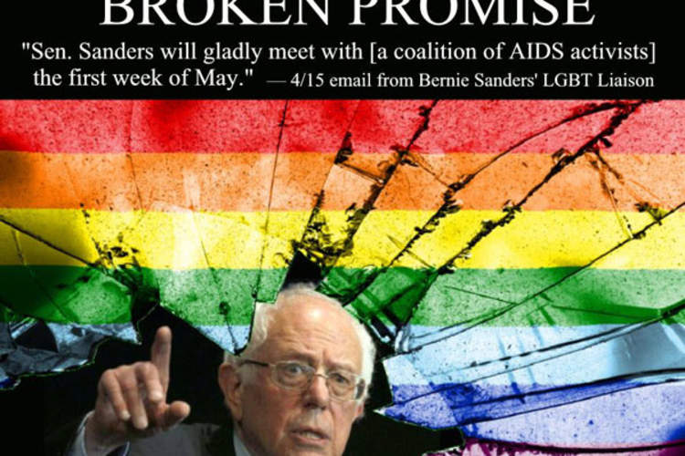 Sanders Meeting With HIV/AIDS Advocates Cancelled