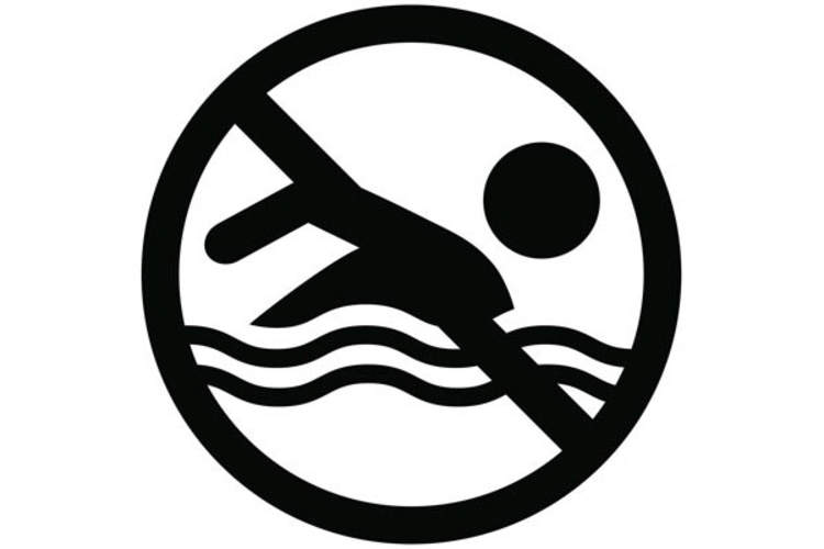 No swimming icon