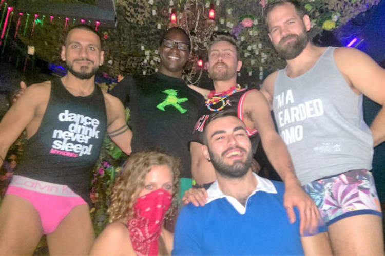 Partygoers with My Fabulous Disease cameraman Theo Tsipiras (bottom right) at the No Pants No Problem party during AIDS 2016, which took place at the Origins Nightclub in Durban, South Africa, on July 21