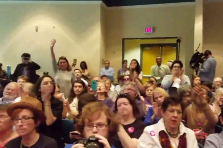 Activists speak up at town hall with Louisiana senator Bill Cassidy