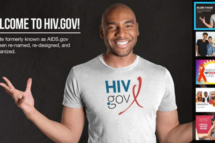 new HIV.gov home page