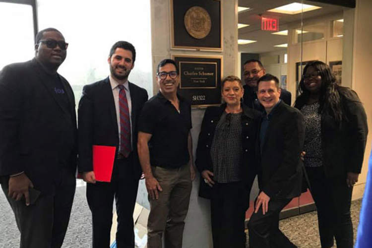 New York represents! Serge Jean, Matthew Fuentes (from Senator Schumer's office), Charles Sanchez, Lillibeth Gonzalez, Damon L. Jacobs, Carlos Maldonado and Adeola Adesina (from Senator Schumer's office) (Credit: Lillibeth Gonzalez)