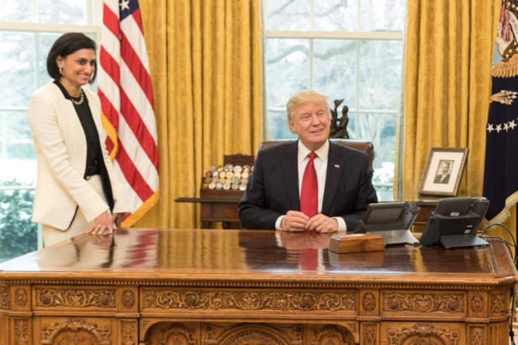 Seema Verma and Donald Trump