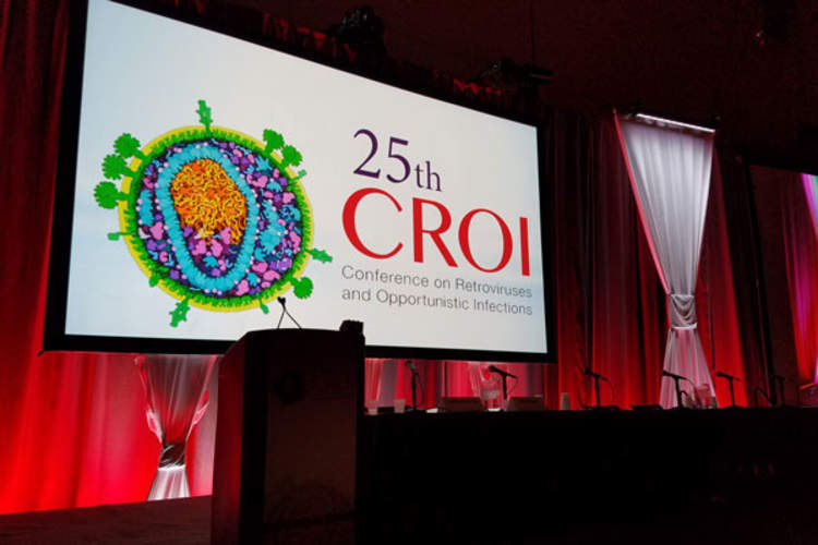CROI sign and podium