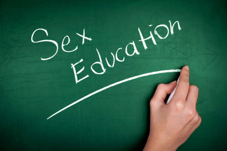 Sex Education written on a chalkboard