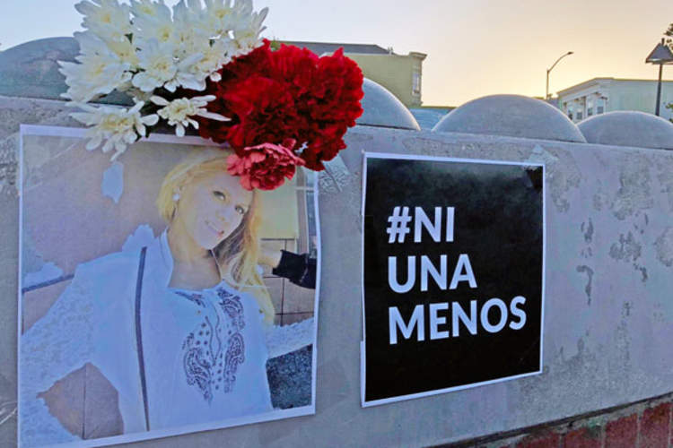 A photo of Roxsana Hernández at a San Francisco vigil in her honor
