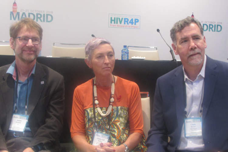 Anton Pozniak, Linda-Gail Bekker, and Chris Beyer at HIVR4P 2018