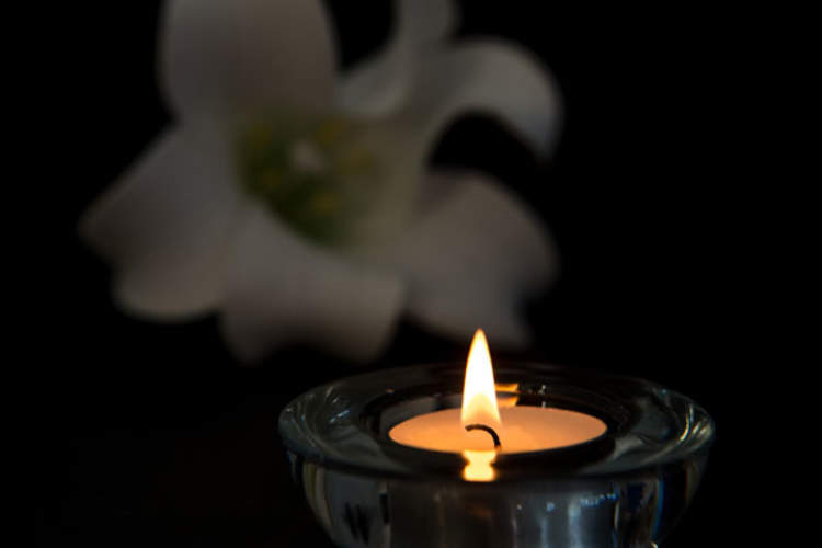 Candle and lily