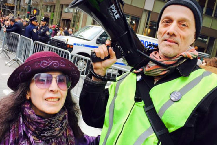 Mark Hannay with disability rights activist Nadina LaSpina